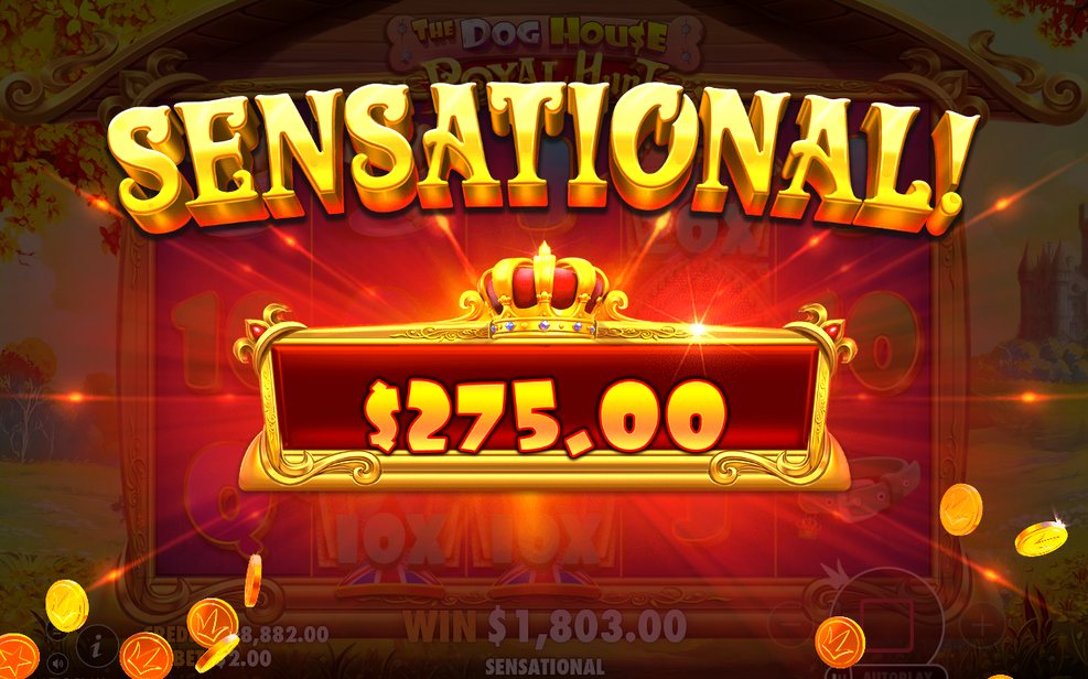 Royal Free Spins-läget i spelets grafik